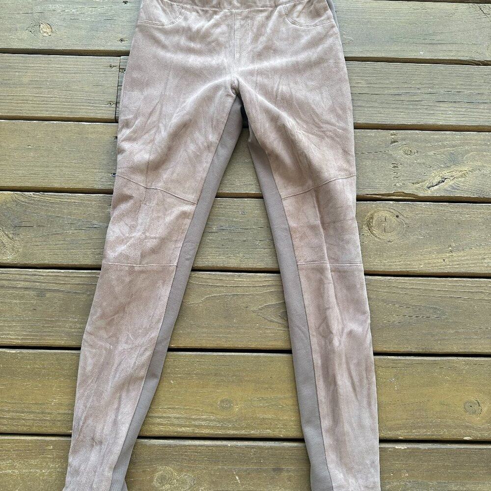 AS by DF Brown Leather Suede Riding Pants